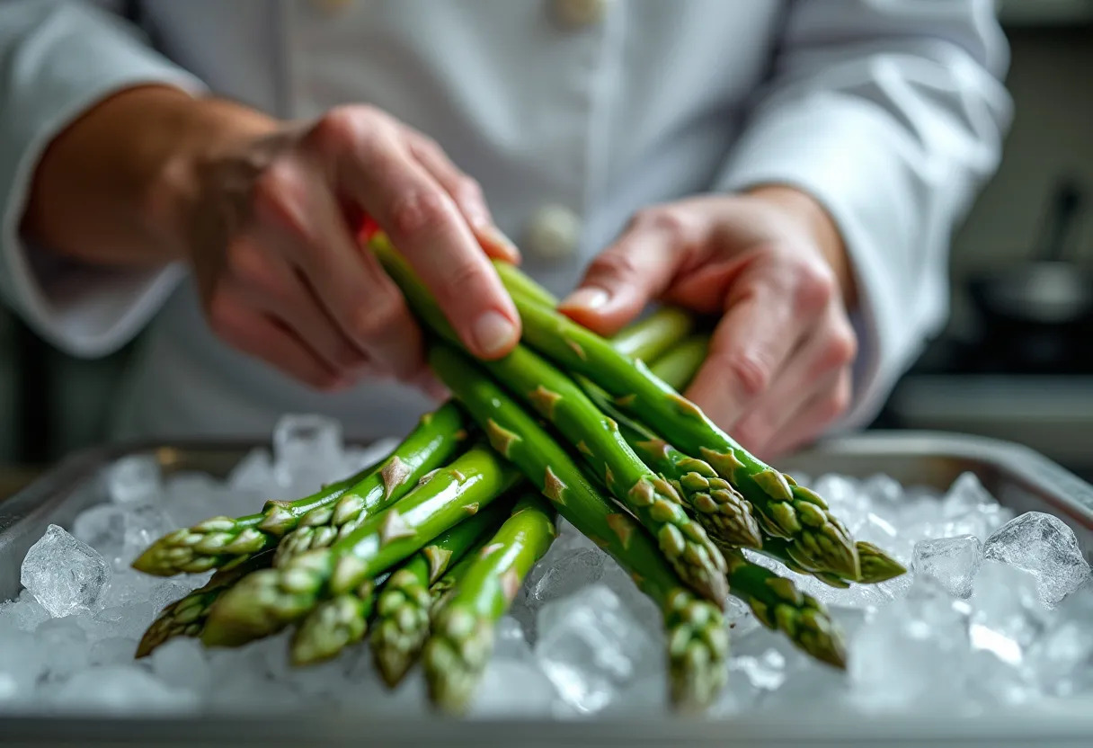 asperges vapeur