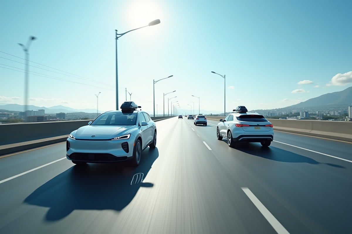 Plusieurs voitures autonomes sur l